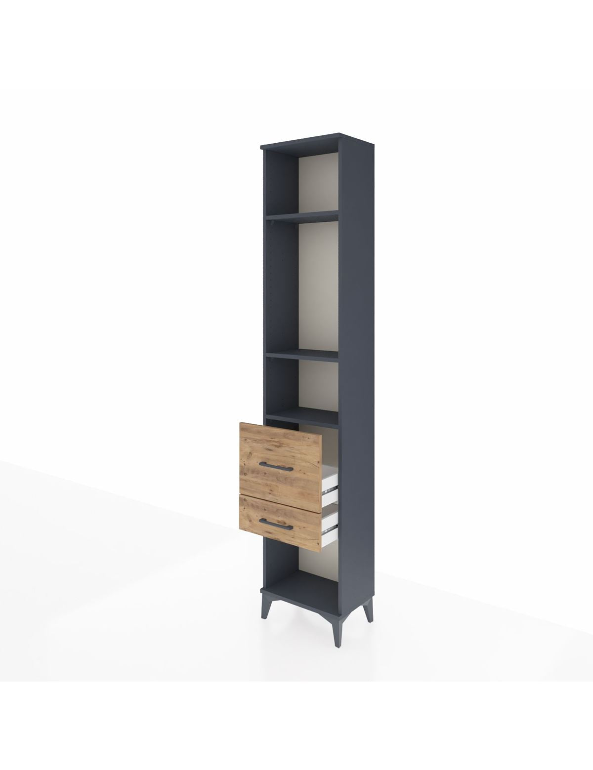 Arges Dolap 3 Raflı 2 Çekmeceli 44x30x221 - S28M078V6A