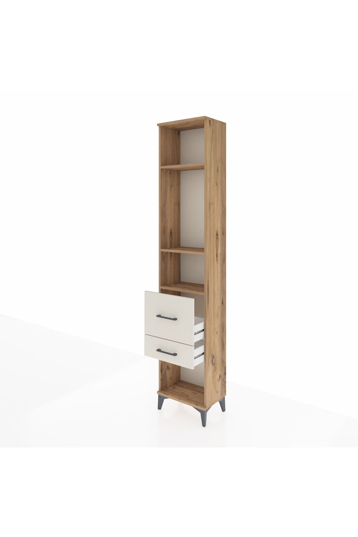 Arges Dolap 3 Raflı 2 Çekmeceli 44x30x221 - S28M078V7A