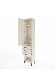 Arges Dolap 3 Raflı 3 Çekmeceli Tek Kapaklı 44x30x221 - S28M080V1A