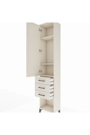 Arges Dolap 3 Raflı 3 Çekmeceli Tek Kapaklı 44x30x221 - S28M080V1A