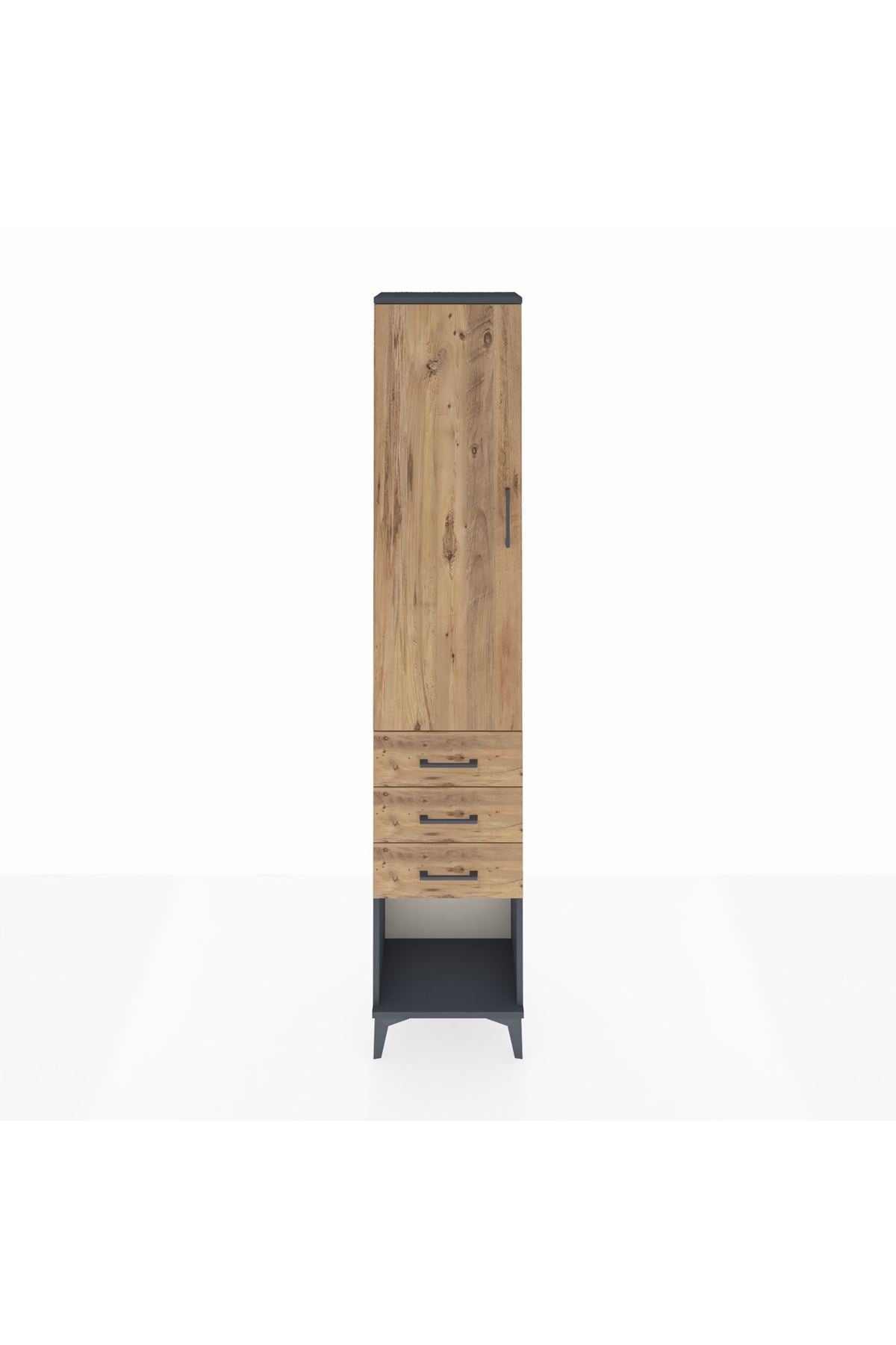 Arges Dolap 3 Raflı 3 Çekmeceli Tek Kapaklı 44x30x221 - S28M080V6A