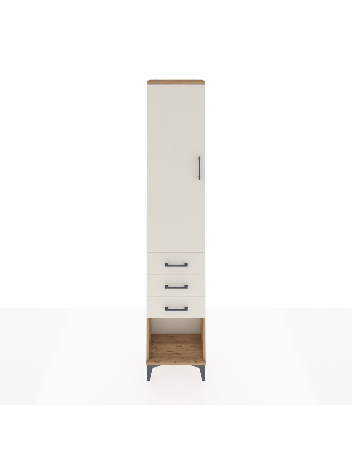 Arges Dolap 3 Raflı 3 Çekmeceli Tek Kapaklı 44x30x221 - S28M080V7A