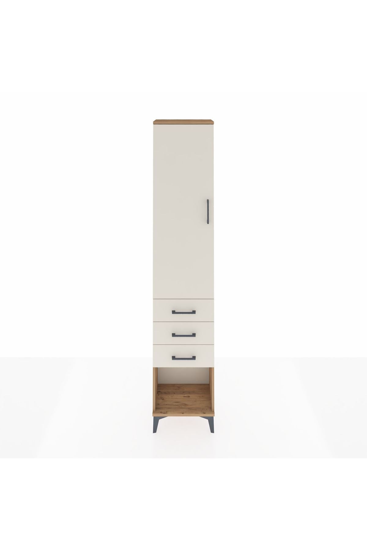 Arges Dolap 3 Raflı 3 Çekmeceli Tek Kapaklı 44x30x221 - S28M080V7A