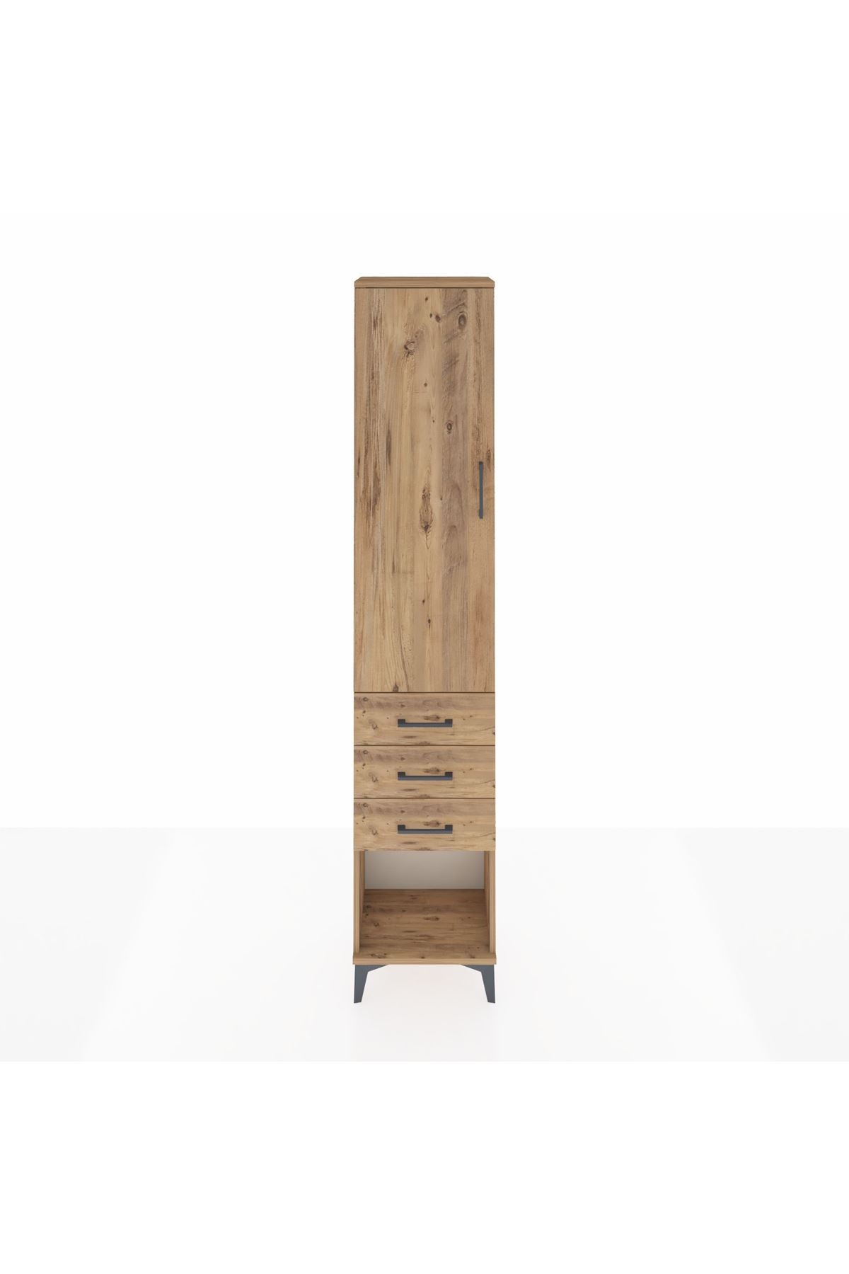 Arges Dolap 3 Raflı 3 Çekmeceli Tek Kapaklı 44x30x221 - S28M080V9A
