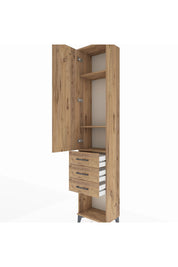 Arges Dolap 3 Raflı 3 Çekmeceli Tek Kapaklı 44x30x221 - S28M080V9A