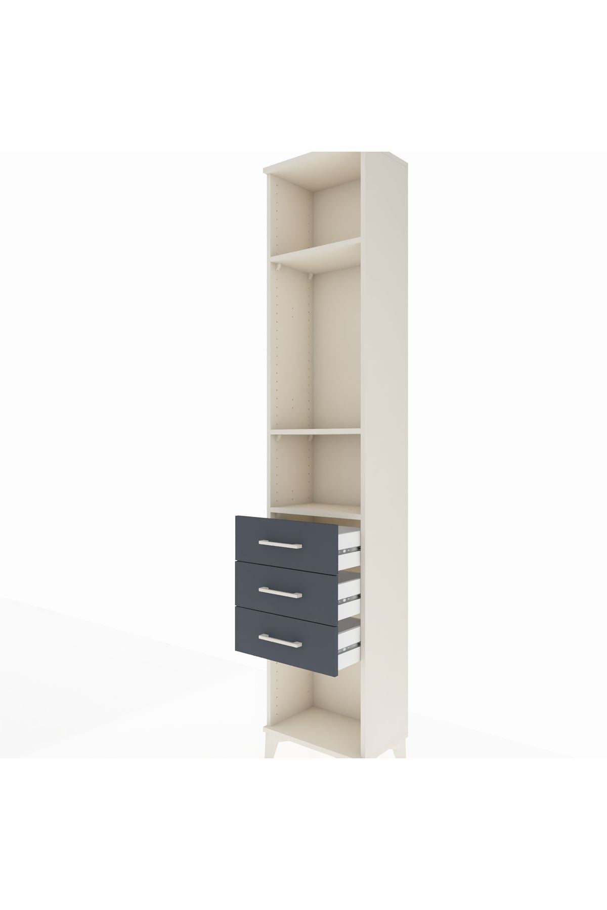 Arges Dolap 3 Raflı 3 Çekmeceli 44x30x221 - S28M081V2A