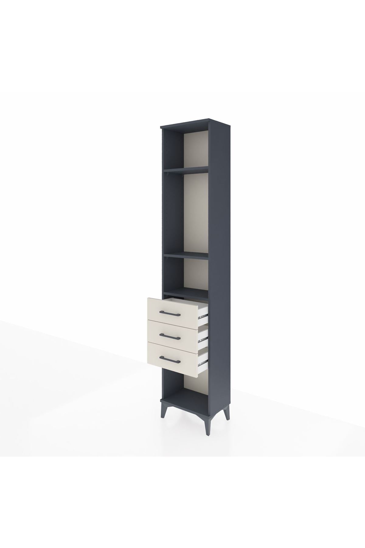 Arges Dolap 3 Raflı 3 Çekmeceli 44x30x221 - S28M081V4A