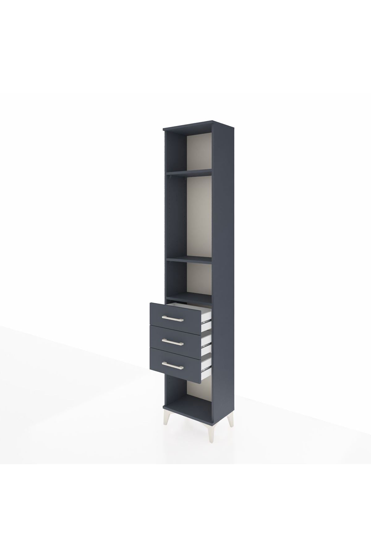 Arges Dolap 3 Raflı 3 Çekmeceli 44x30x221 - S28M081V5A