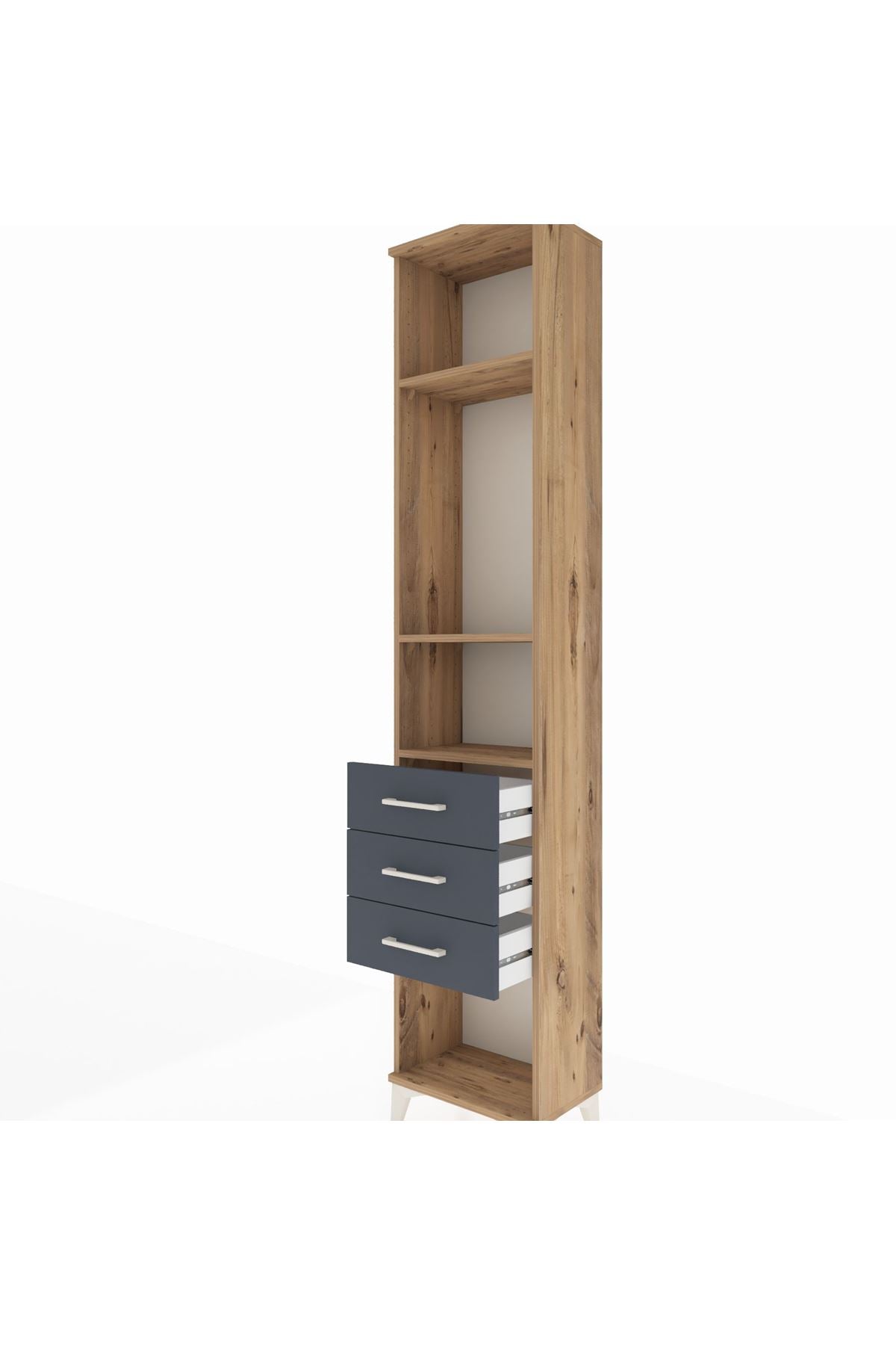 Arges Dolap 3 Raflı 3 Çekmeceli 44x30x221 - S28M081V8A