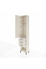 Arges Dolap 2 Raflı 3 Çekmeceli Tek Askılı 44x30x221 - S28M082V1A