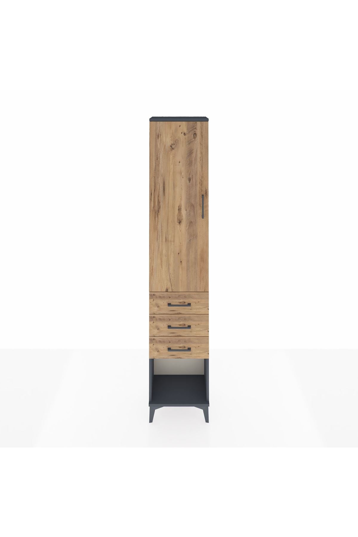 Arges Dolap 2 Raflı 3 Çekmeceli Tek Askılı 44x30x221 - S28M082V6A