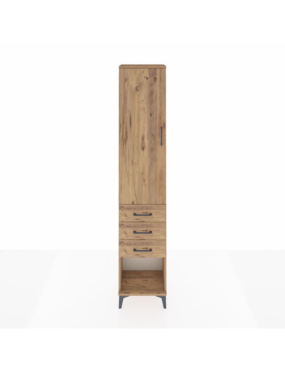 Arges Dolap 2 Raflı 3 Çekmeceli Tek Askılı 44x30x221 - S28M082V9A