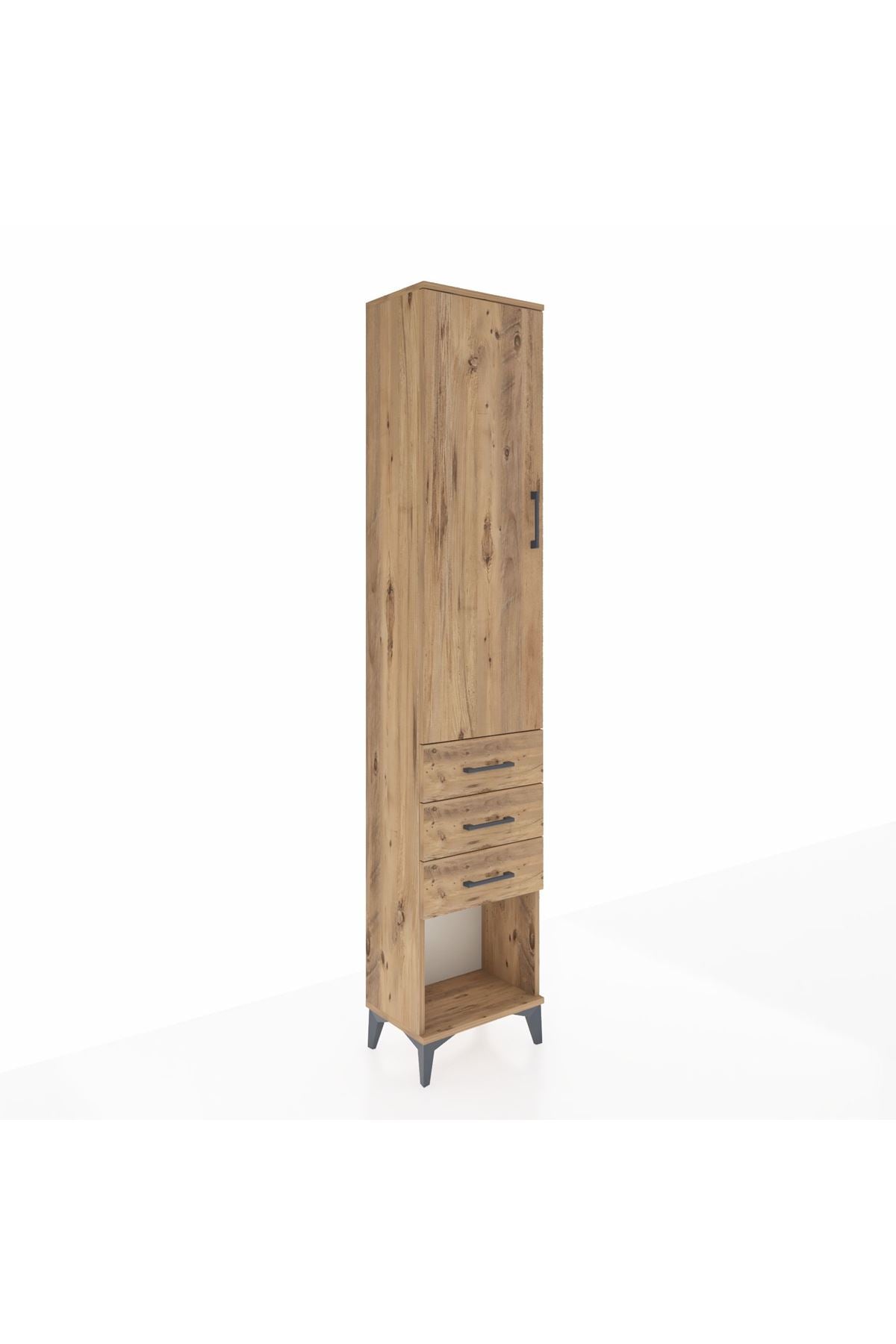 Arges Dolap 2 Raflı 3 Çekmeceli Tek Askılı 44x30x221 - S28M082V9A