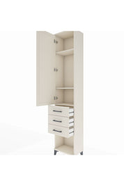 Arges Dolap 3 Raflı 3 Çekmeceli Tek Kapaklı 44x30x221 - S28M083V1A