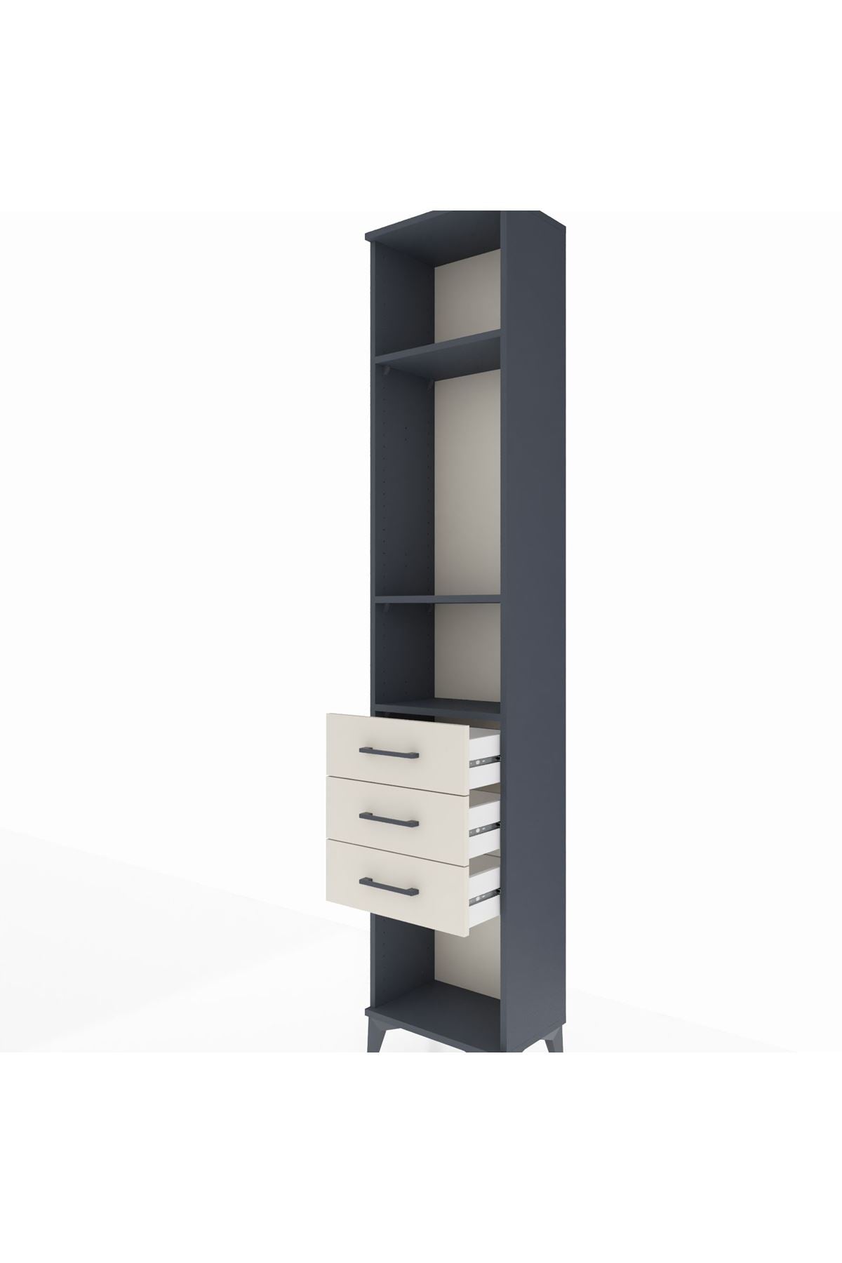 Arges Dolap 3 Raflı 3 Çekmeceli 44x30x221 - S28M084V4A