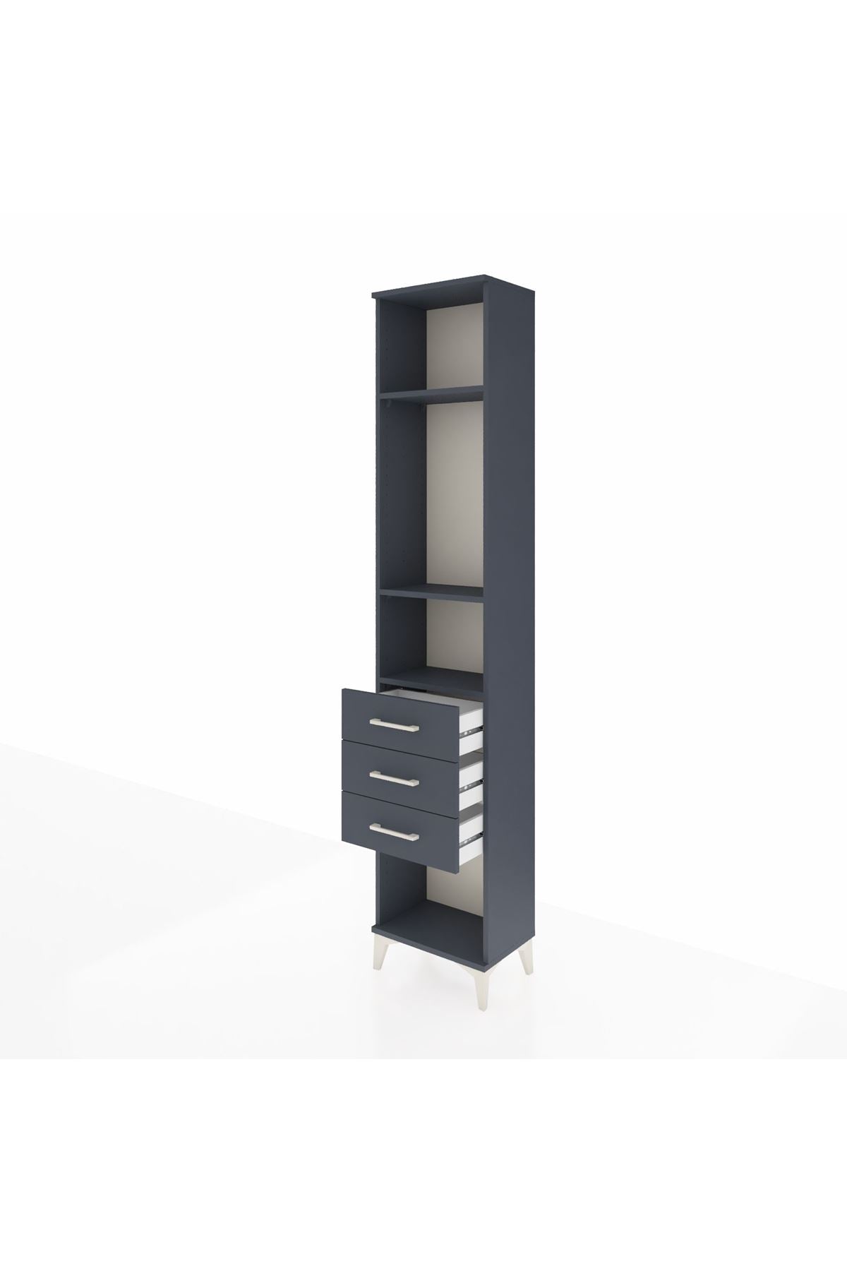 Arges Dolap 3 Raflı 3 Çekmeceli 44x30x221 - S28M084V5A