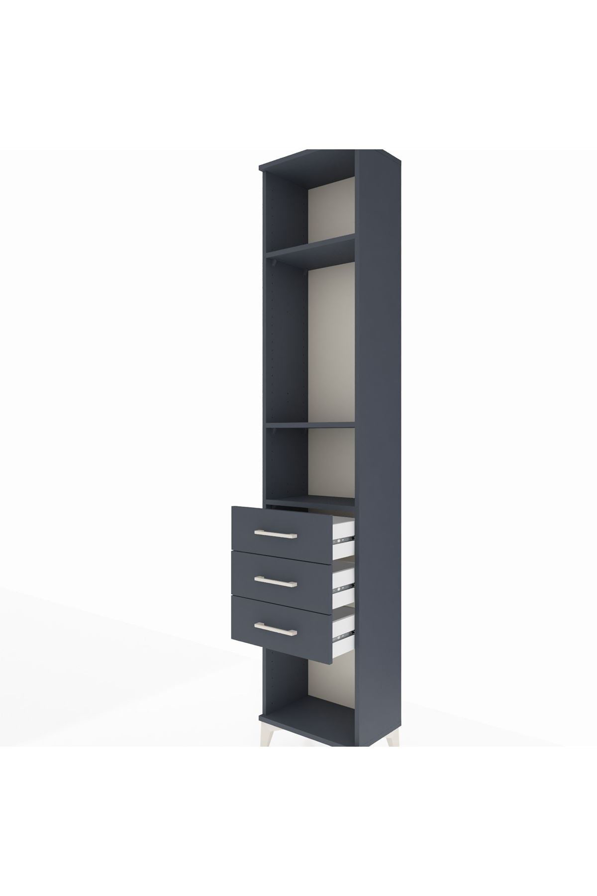 Arges Dolap 3 Raflı 3 Çekmeceli 44x30x221 - S28M084V5A
