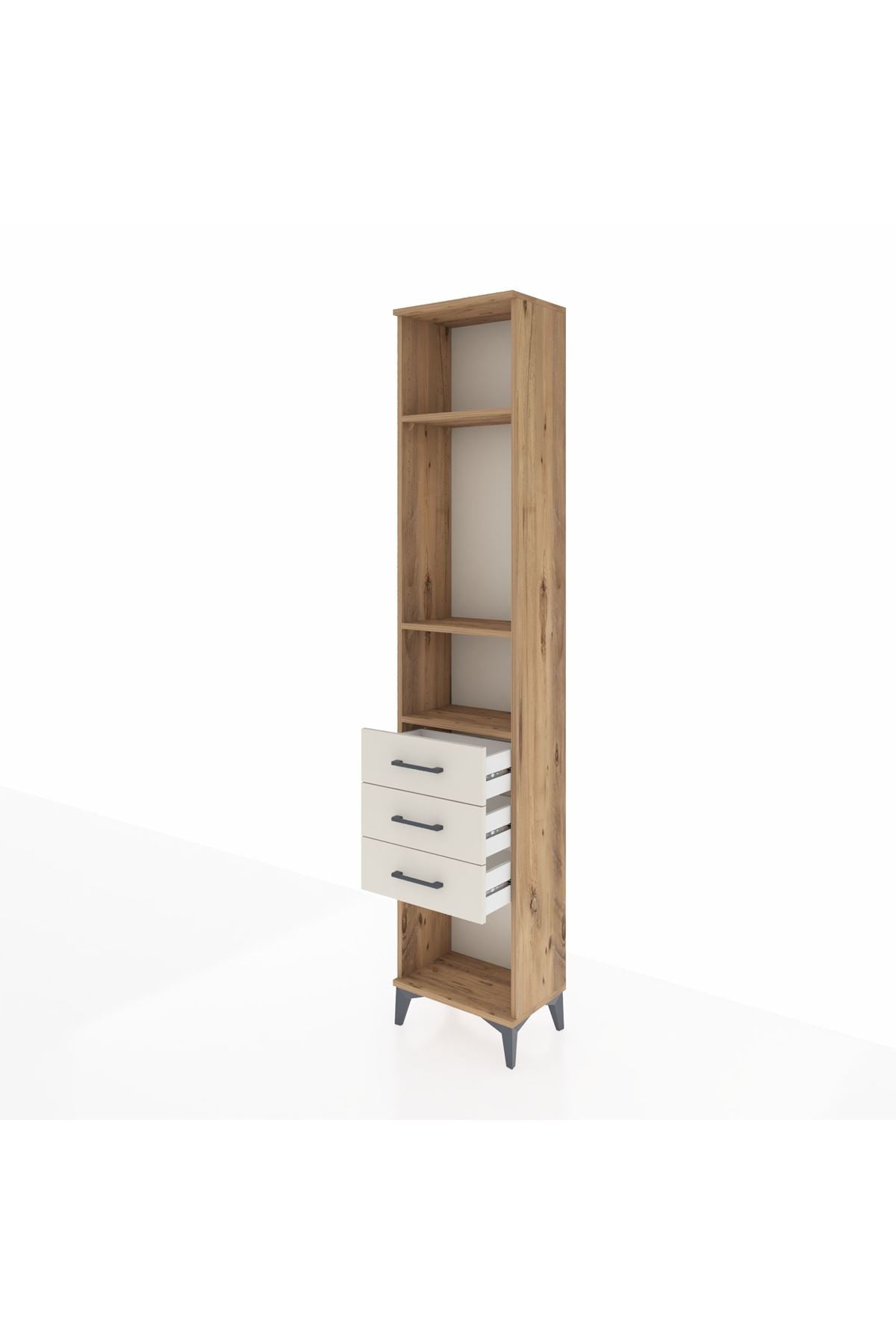 Arges Dolap 3 Raflı 3 Çekmeceli 44x30x221 - S28M084V7A