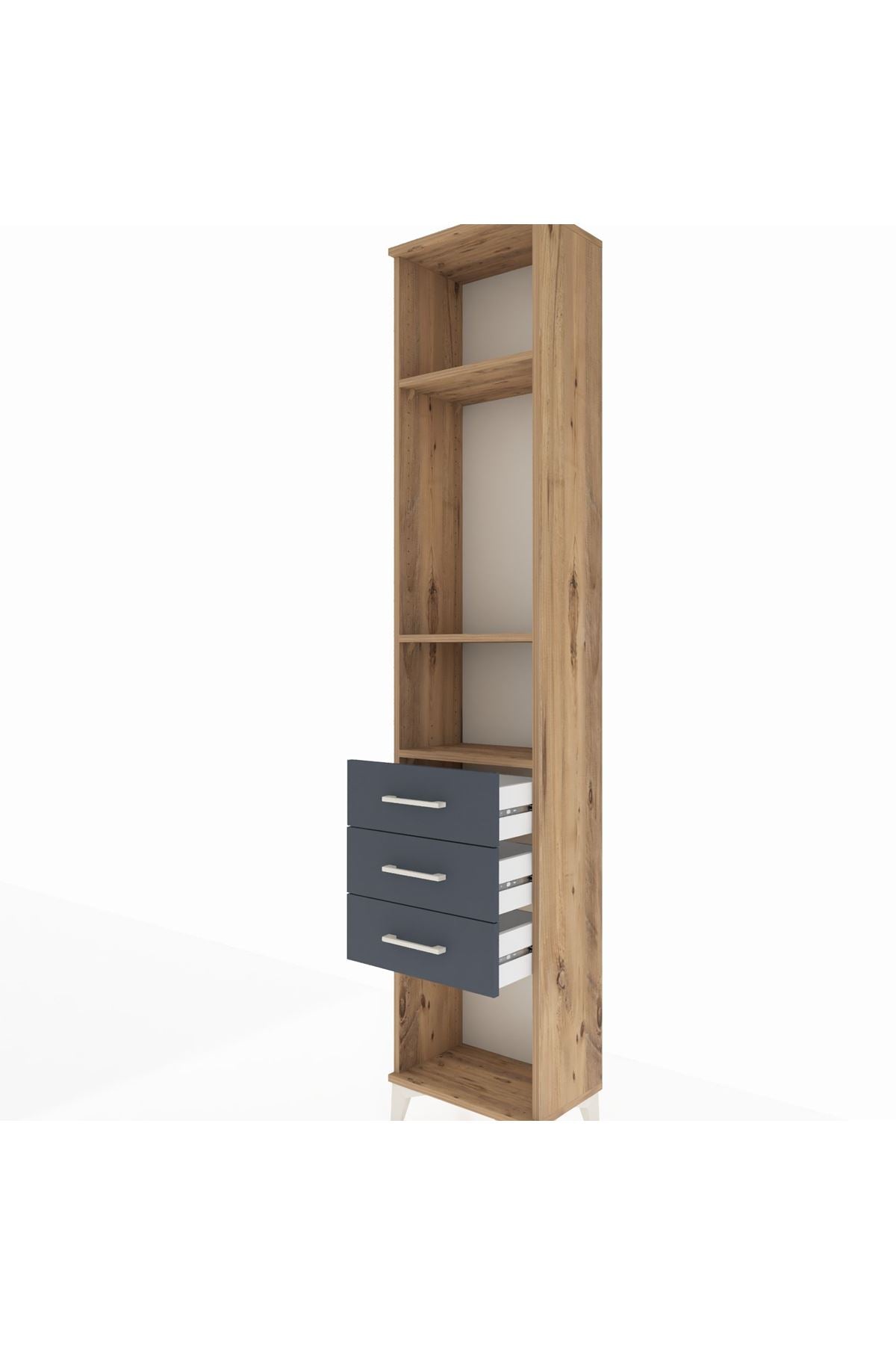 Arges Dolap 3 Raflı 3 Çekmeceli 44x30x221 - S28M084V8A