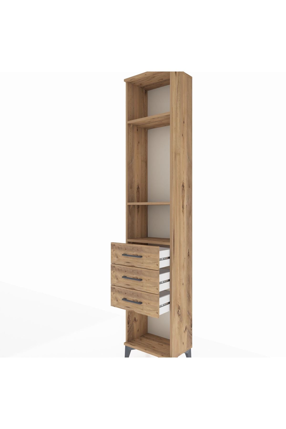 Arges Dolap 3 Raflı 3 Çekmeceli 44x30x221 - S28M084V9A