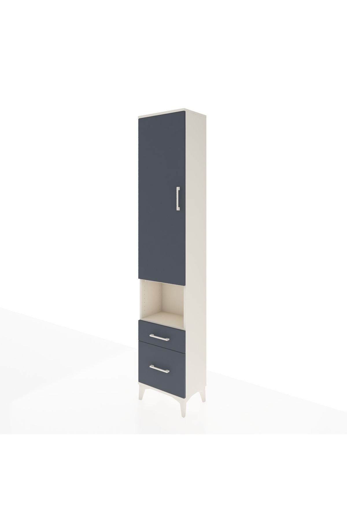 Arges Dolap 3 Raflı 2 Çekmeceli Tek Askılı 44x30x221 - S28M085V2A