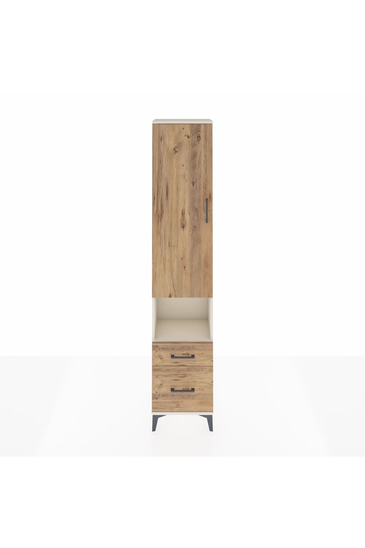 Arges Dolap 3 Raflı 2 Çekmeceli Tek Askılı 44x30x221 - S28M085V3A