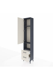 Arges Dolap 3 Raflı 2 Çekmeceli Tek Askılı 44x30x221 - S28M085V4A