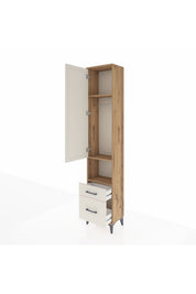 Arges Dolap 3 Raflı 2 Çekmeceli Tek Askılı 44x30x221 - S28M085V7A