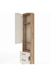 Arges Dolap 3 Raflı 2 Çekmeceli Tek Askılı 44x30x221 - S28M085V7A