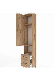 Arges Dolap 3 Raflı 2 Çekmeceli Tek Askılı 44x30x221 - S28M085V9A