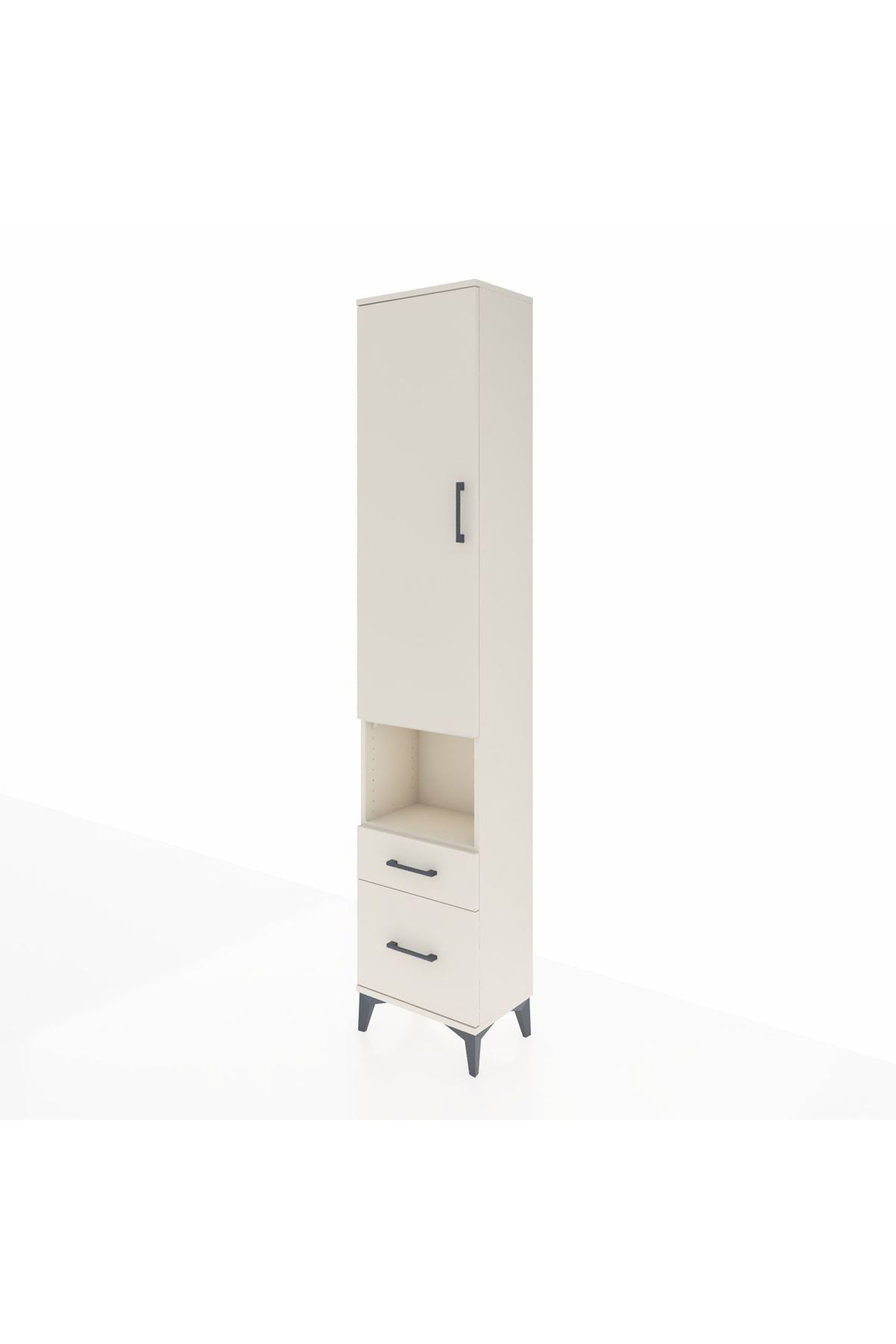 Arges Dolap 4 Raflı 2 Çekmeceli Tek Kapaklı 44x30x221 - S28M086V1A