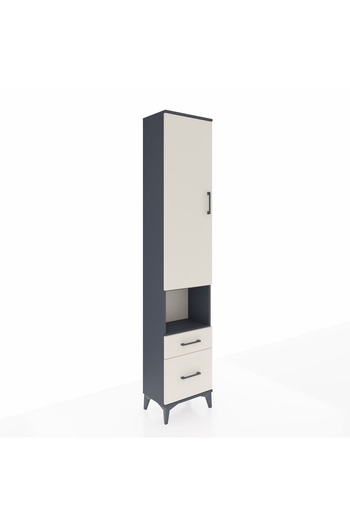 Arges Dolap 4 Raflı 2 Çekmeceli Tek Kapaklı 44x30x221 - S28M086V4A