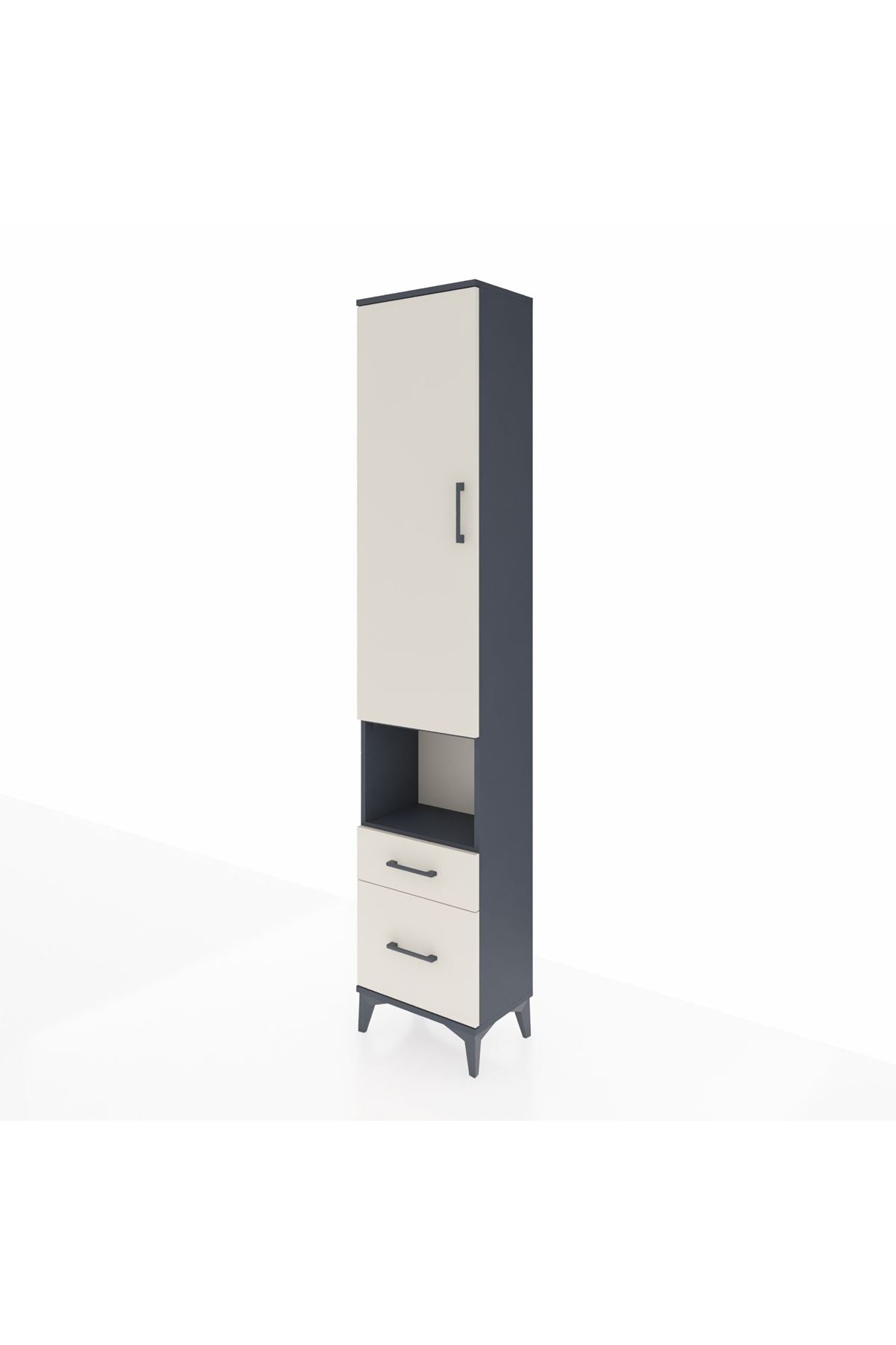 Arges Dolap 4 Raflı 2 Çekmeceli Tek Kapaklı 44x30x221 - S28M086V4A