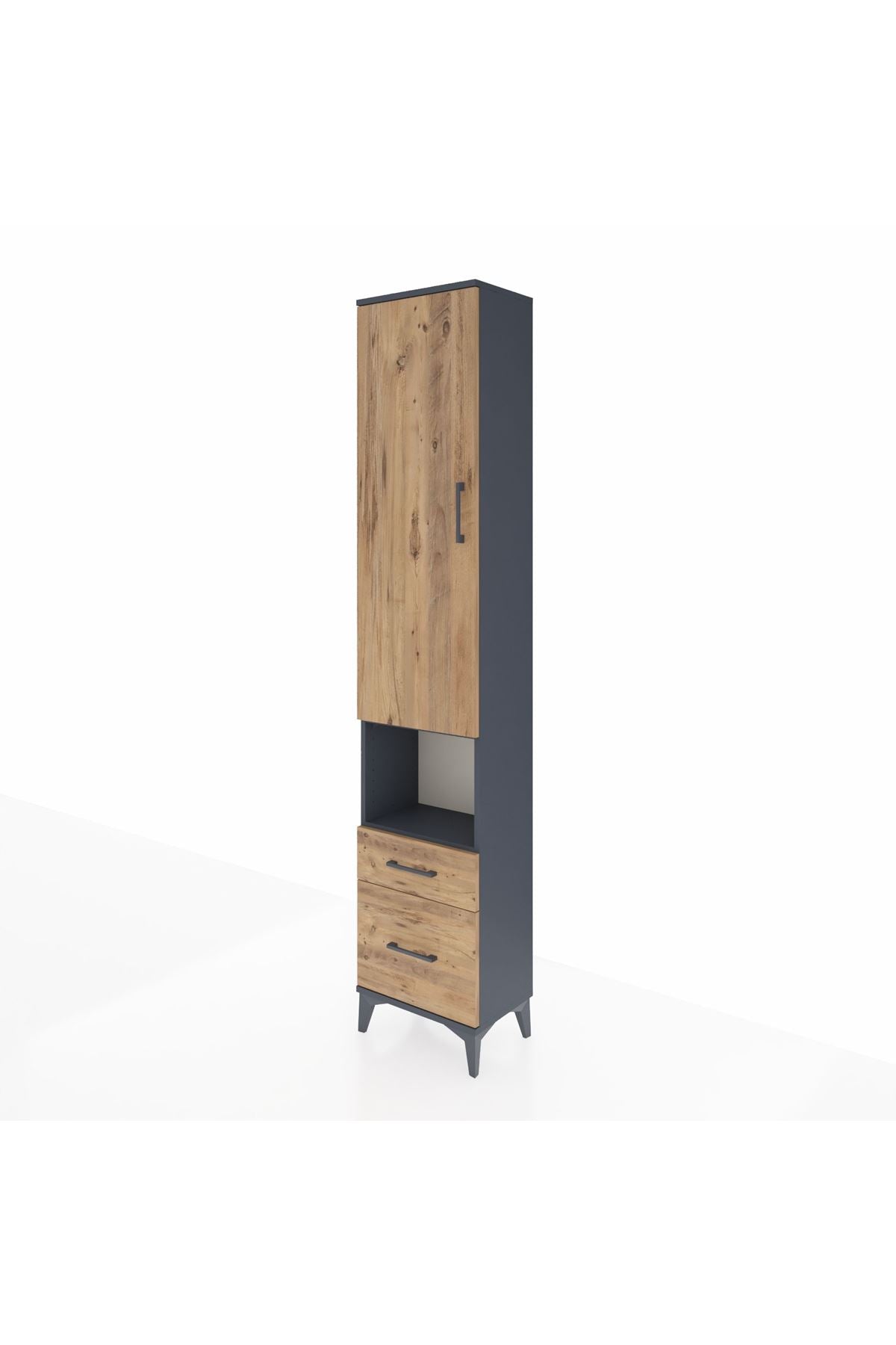 Arges Dolap 4 Raflı 2 Çekmeceli Tek Kapaklı 44x30x221 - S28M086V6A