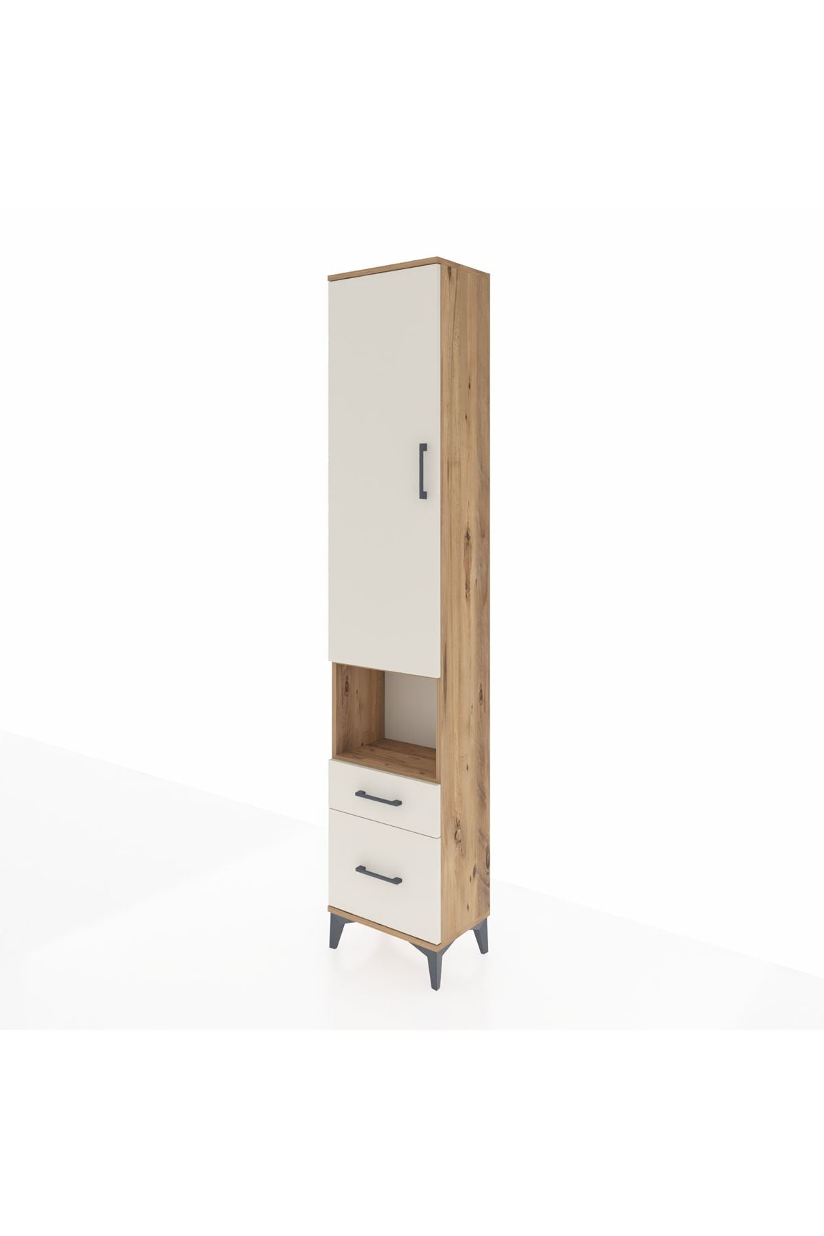 Arges Dolap 4 Raflı 2 Çekmeceli Tek Kapaklı 44x30x221 - S28M086V7A
