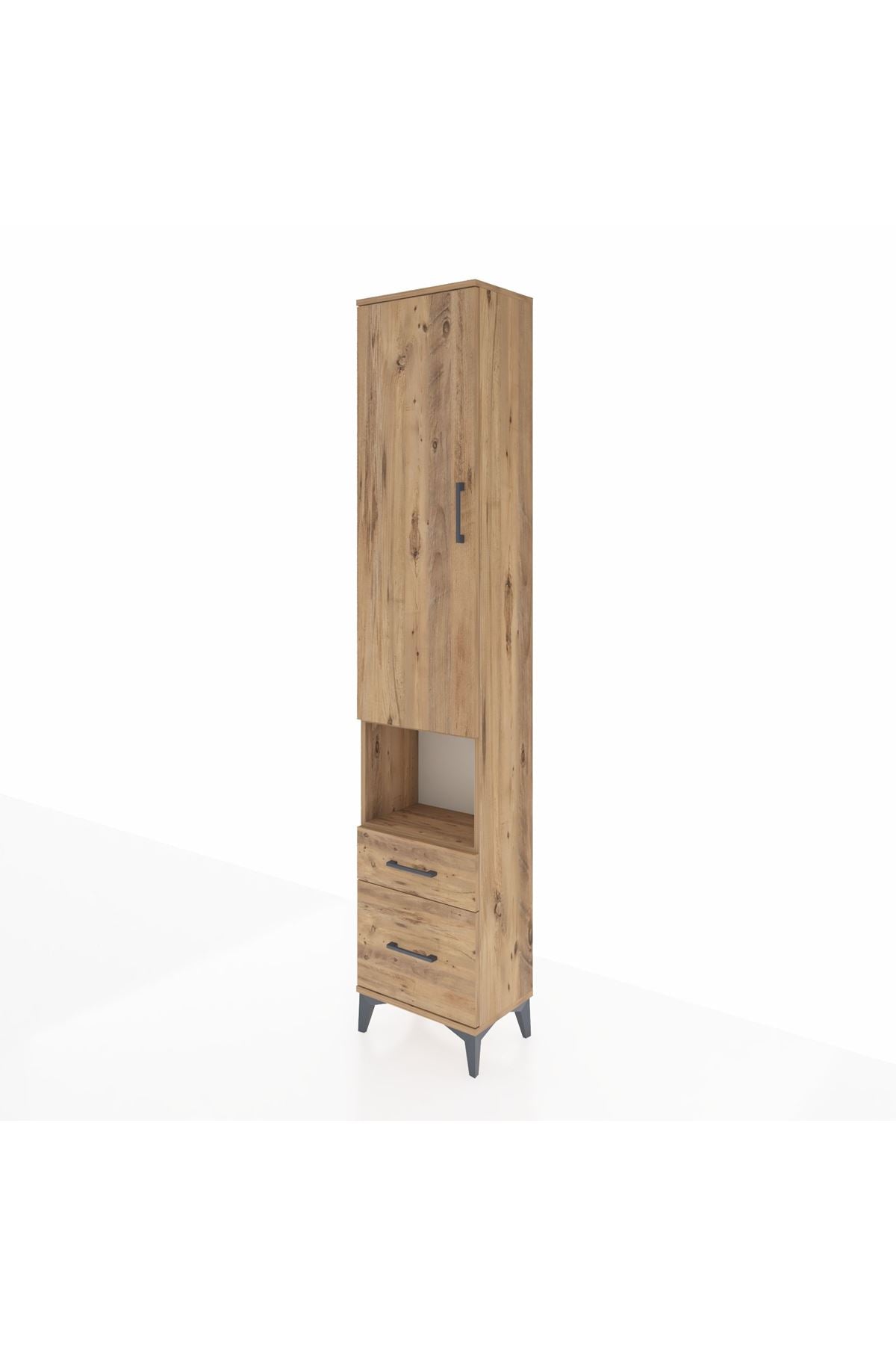 Arges Dolap 4 Raflı 2 Çekmeceli Tek Kapaklı 44x30x221 - S28M086V9A