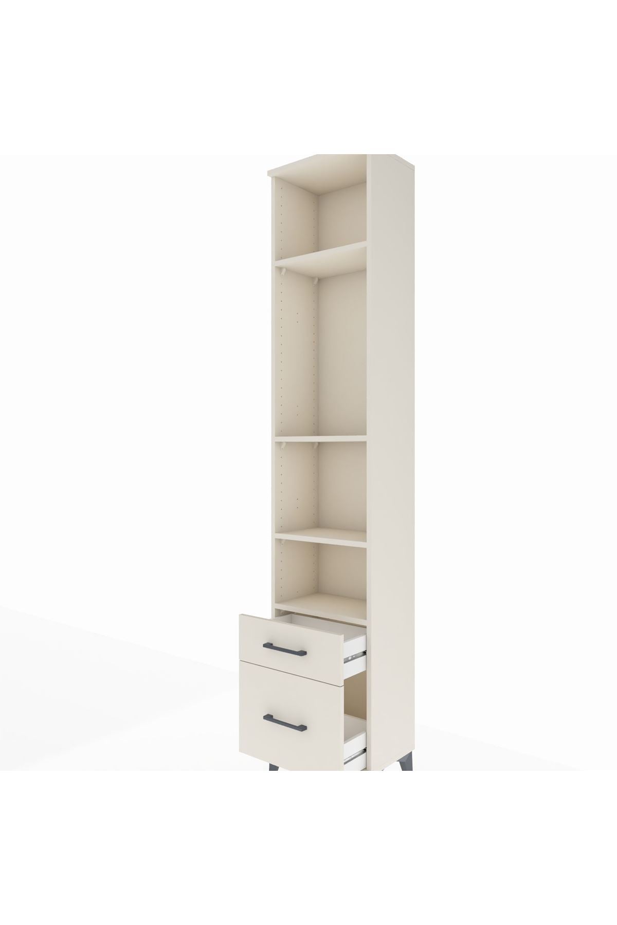 Arges Dolap 4 Raflı 2 Çekmeceli 44x30x221 - S28M087V1A