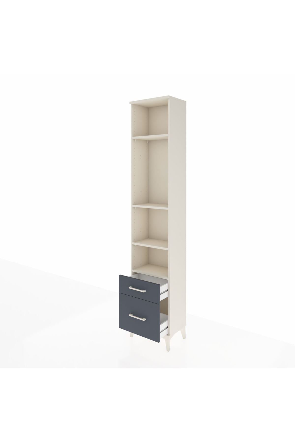 Arges Dolap 4 Raflı 2 Çekmeceli 44x30x221 - S28M087V2A