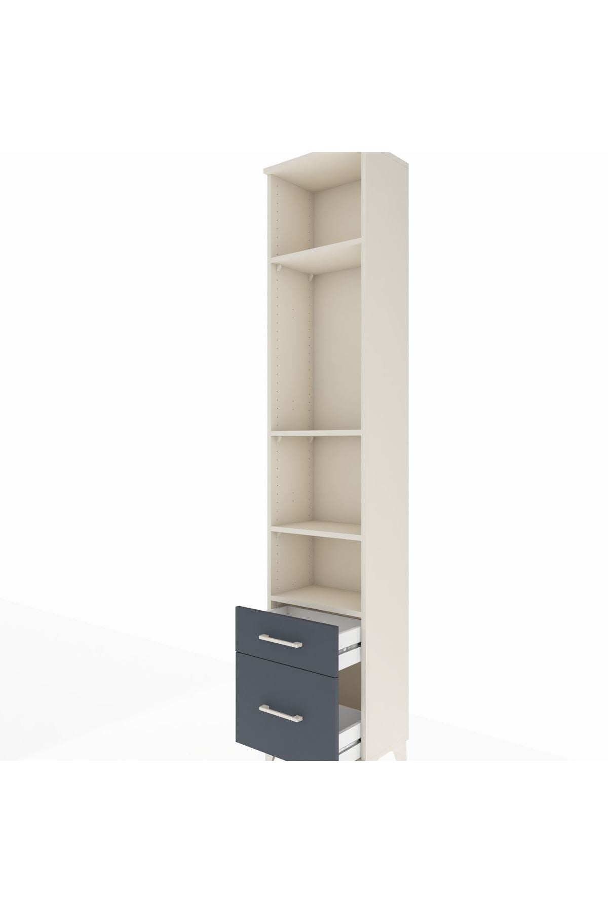 Arges Dolap 4 Raflı 2 Çekmeceli 44x30x221 - S28M087V2A