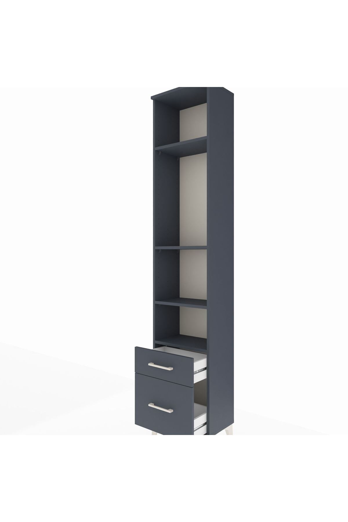 Arges Dolap 4 Raflı 2 Çekmeceli 44x30x221 - S28M087V5A