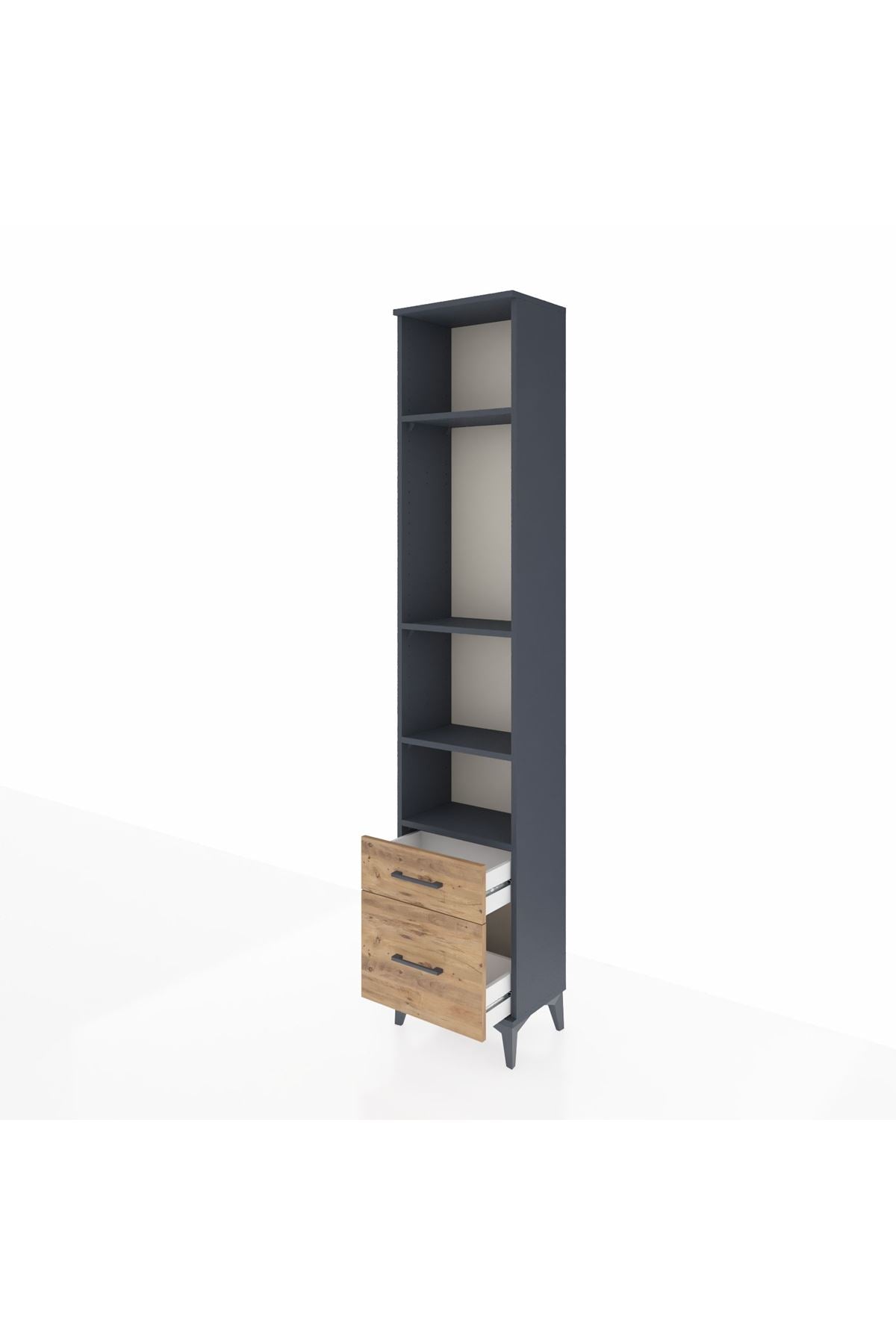 Arges Dolap 4 Raflı 2 Çekmeceli 44x30x221 - S28M087V6A