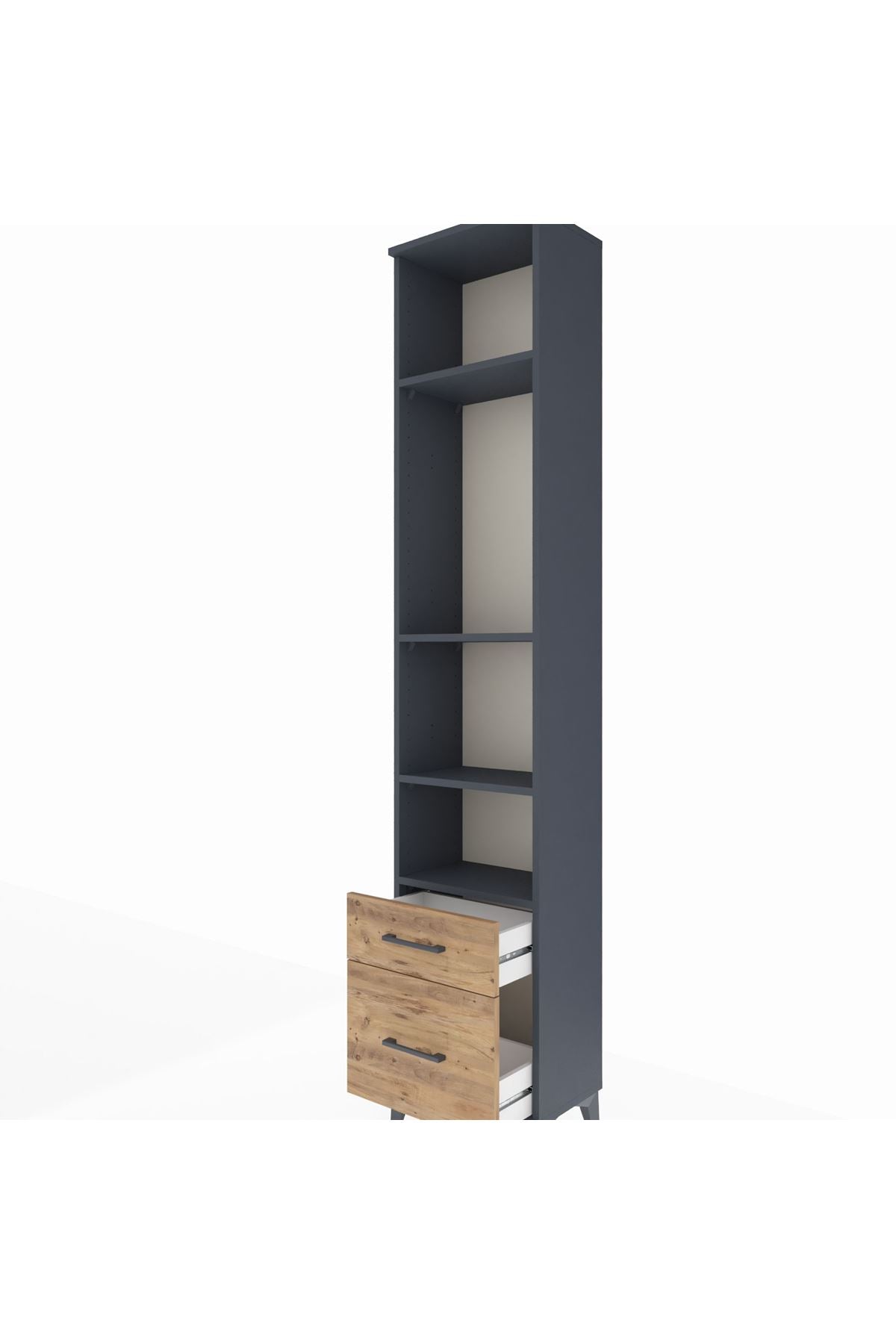 Arges Dolap 4 Raflı 2 Çekmeceli 44x30x221 - S28M087V6A