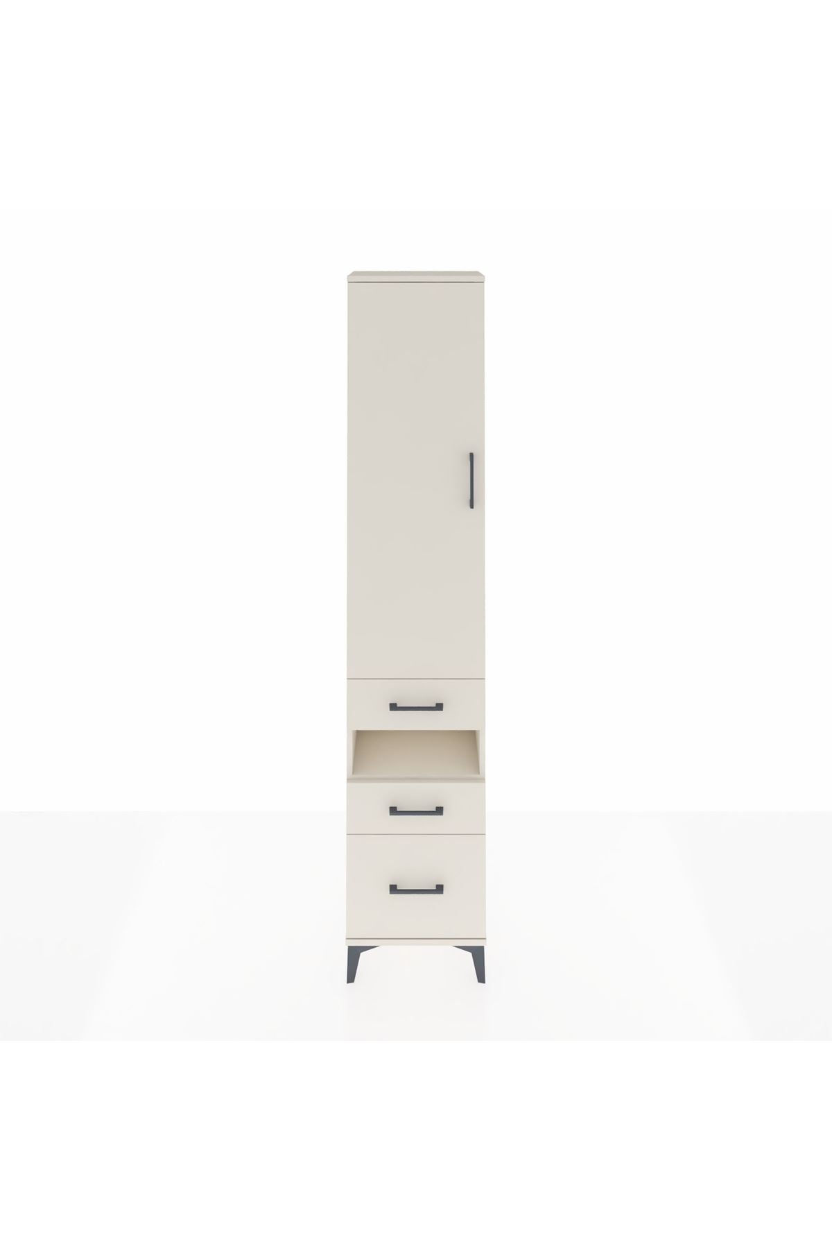 Arges Dolap 3 Raflı 3 Çekmeceli Tek Askılı 44x30x221 - S28M088V1A