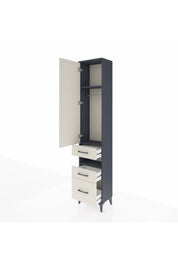 Arges Dolap 3 Raflı 3 Çekmeceli Tek Askılı 44x30x221 - S28M088V4A