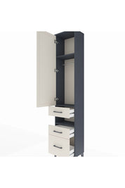 Arges Dolap 3 Raflı 3 Çekmeceli Tek Askılı 44x30x221 - S28M088V4A