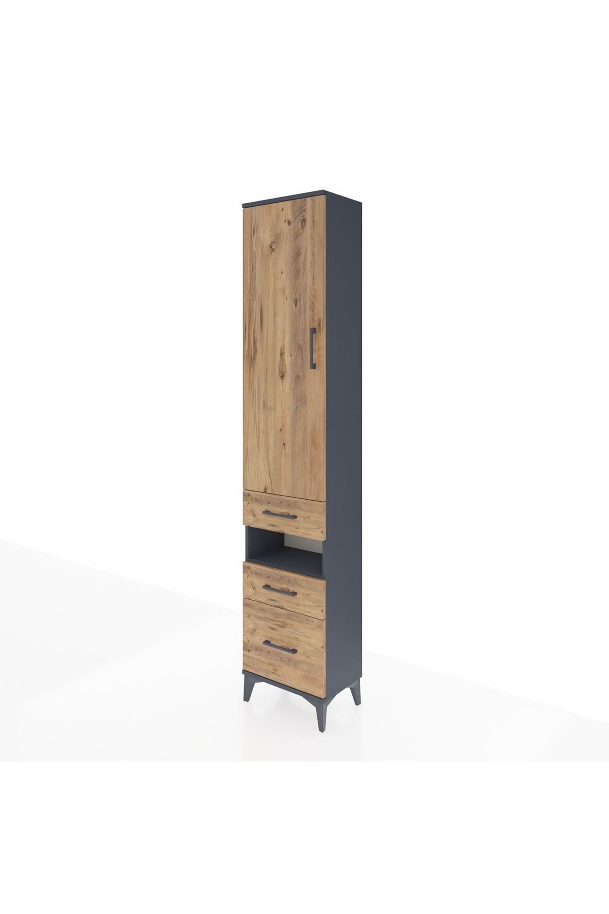 Arges Dolap 3 Raflı 3 Çekmeceli Tek Askılı 44x30x221 - S28M088V6A