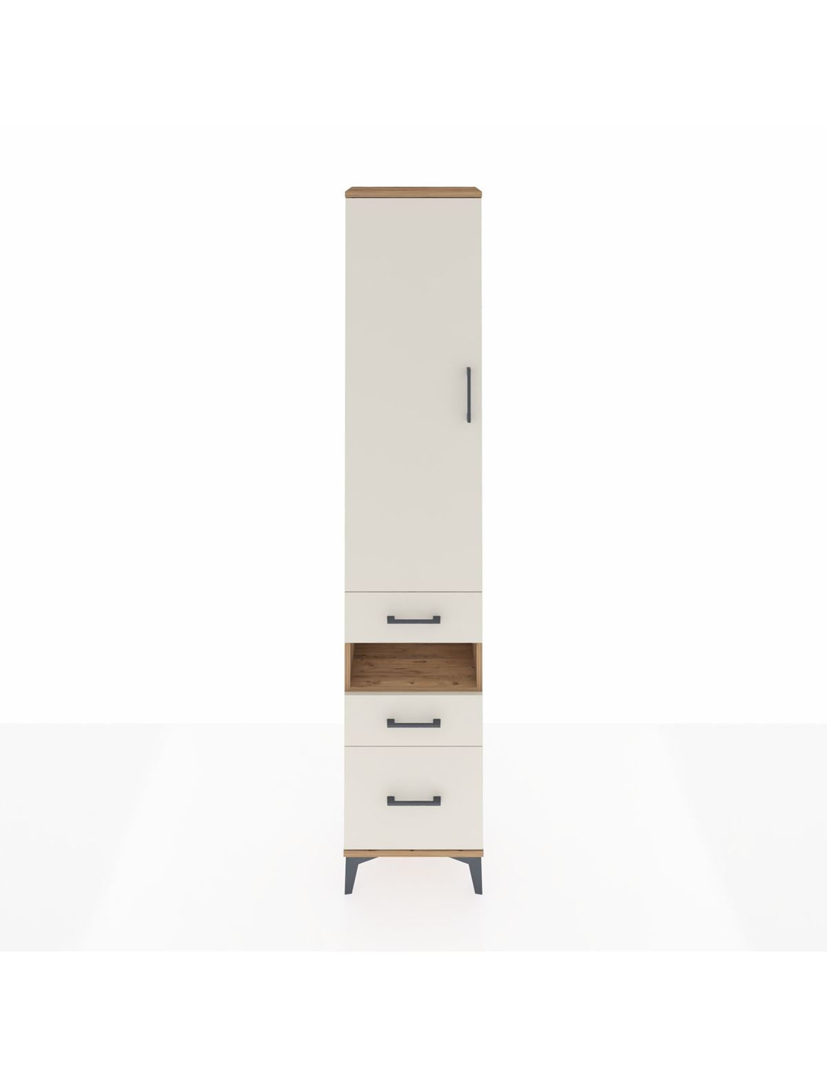 Arges Dolap 3 Raflı 3 Çekmeceli Tek Askılı 44x30x221 - S28M088V7A
