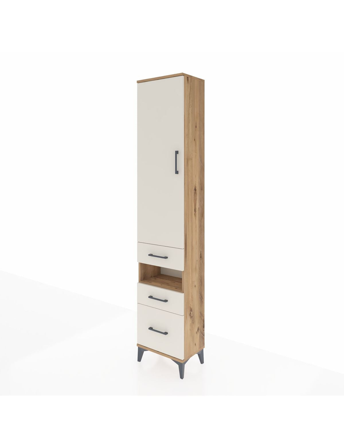 Arges Dolap 3 Raflı 3 Çekmeceli Tek Askılı 44x30x221 - S28M088V7A