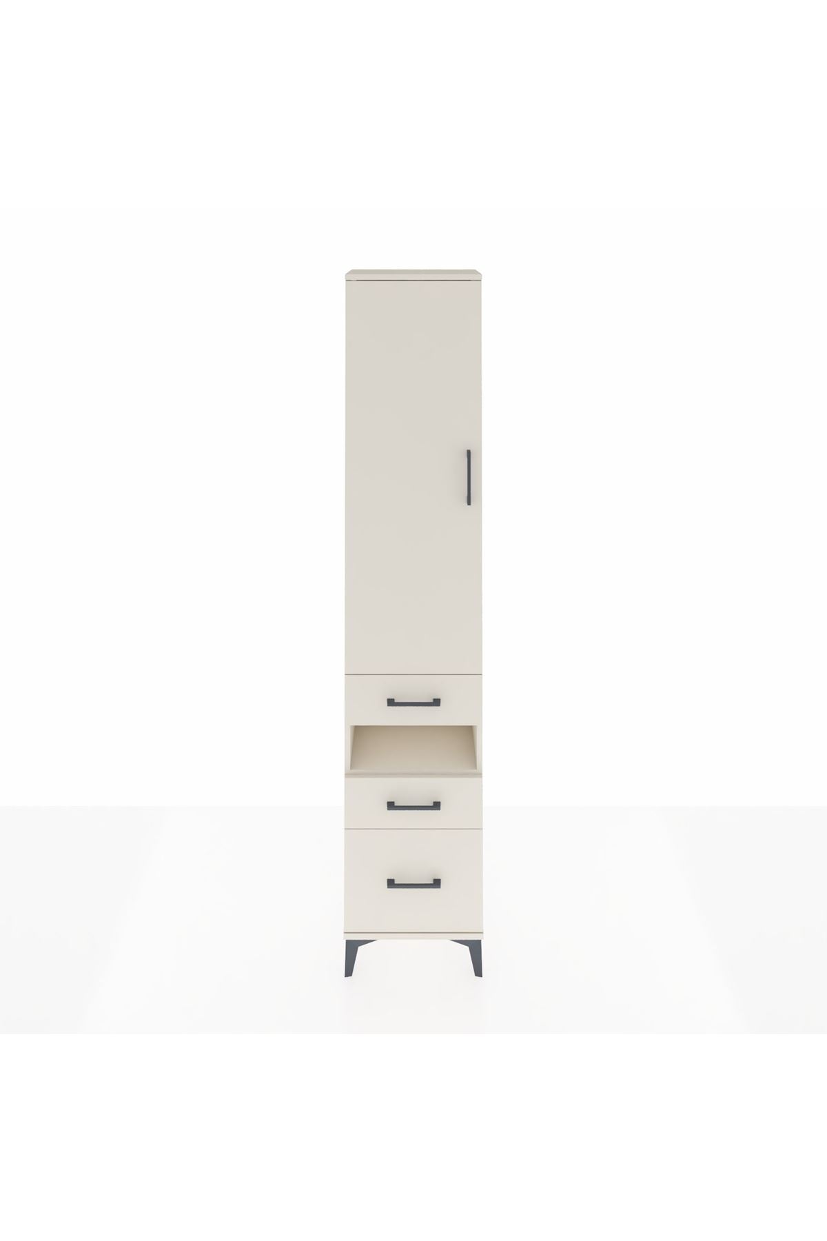 Arges Dolap 4 Raflı 3 Çekmeceli Tek Kapaklı 44x30x221 - S28M089V1A