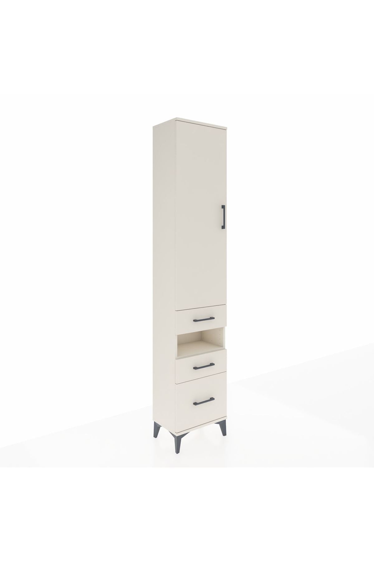 Arges Dolap 4 Raflı 3 Çekmeceli Tek Kapaklı 44x30x221 - S28M089V1A